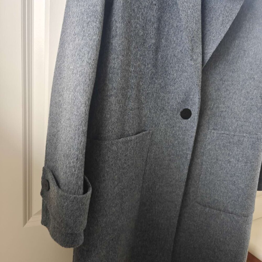 Theory easy one button coat Double-Face Wool-Cashmere in Grey - Picture 6 of 8
